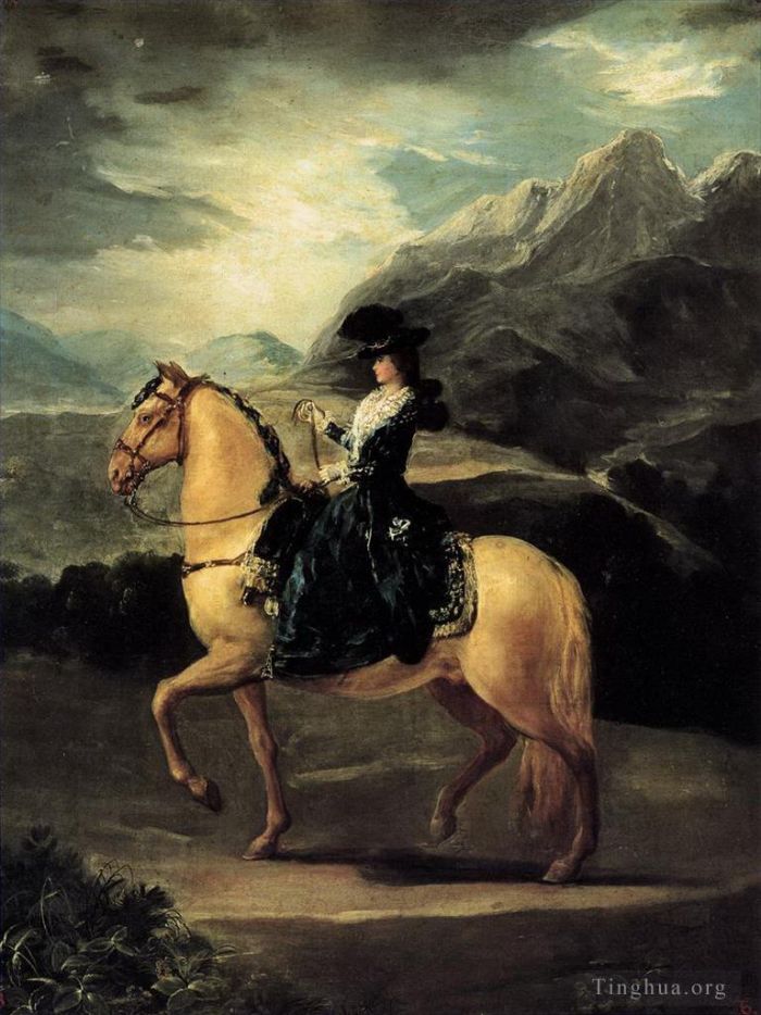 Francisco José de Goya y Lucientes Peinture à l'huile - Portrait de Maria Teresa de Vallabriga à cheval
