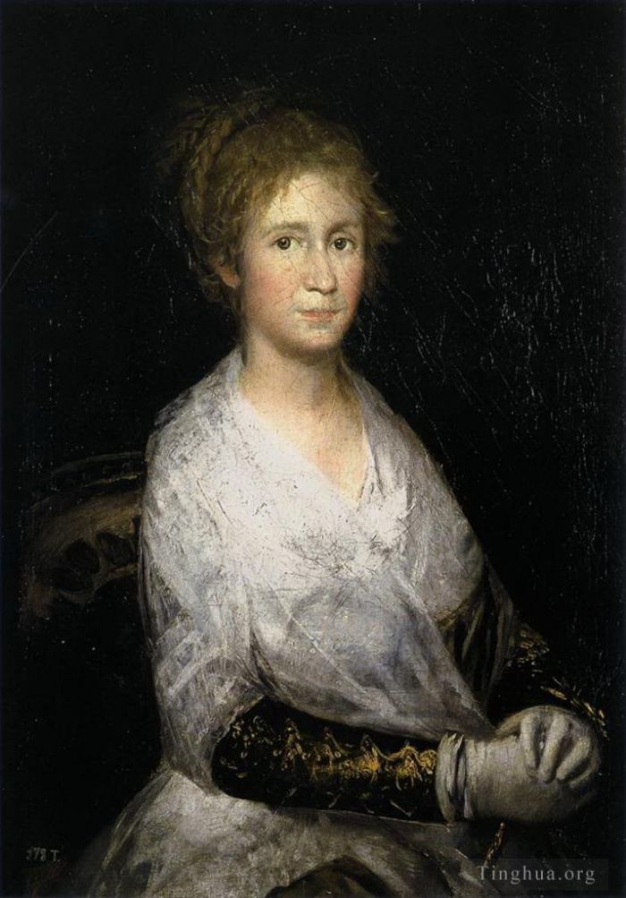 Francisco José de Goya y Lucientes Peinture à l'huile - Portrait supposé être Josepha Bayeu