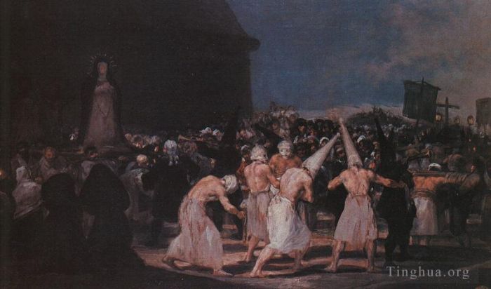 Francisco José de Goya y Lucientes Peinture à l'huile - Procession des Flagellants le Vendredi Saint