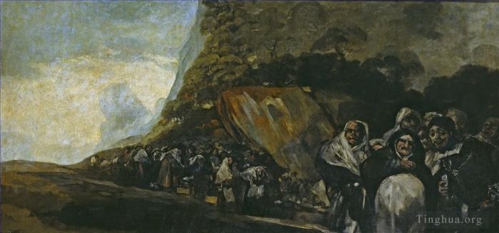 Francisco José de Goya y Lucientes Peinture à l'huile - Promenade du Saint-Office