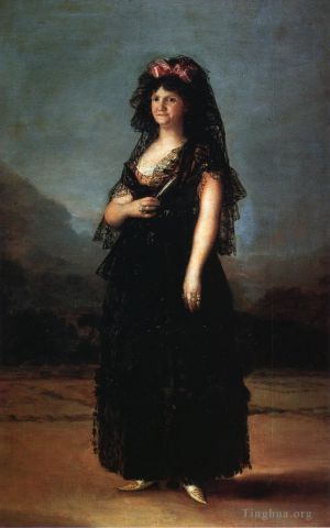 Francisco José de Goya y Lucientes œuvres - La reine Maria Luisa portant une mantille