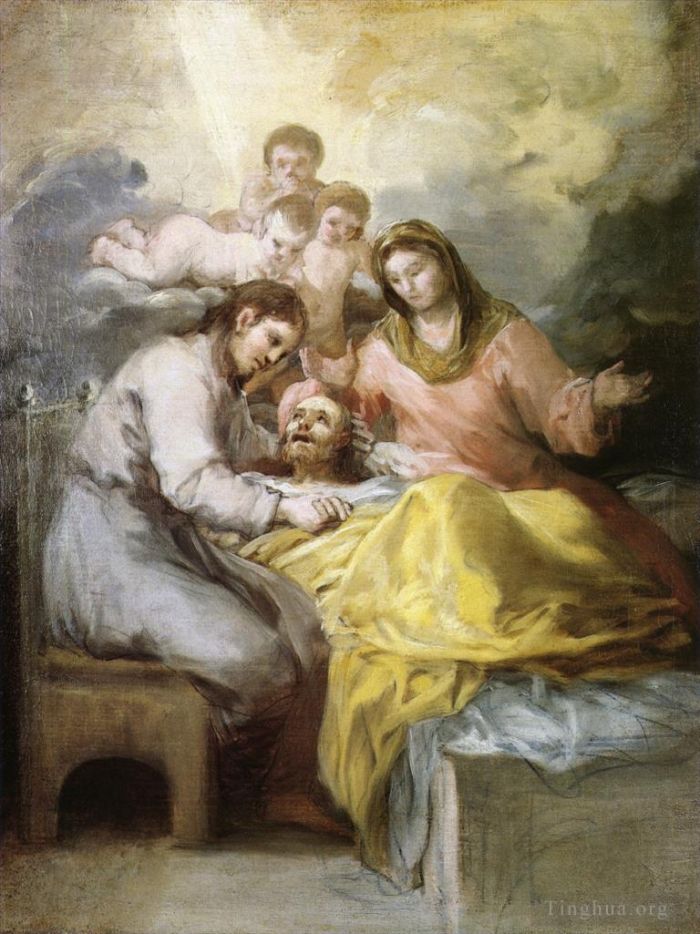 Francisco José de Goya y Lucientes Peinture à l'huile - Esquisse pour La Mort de Saint Joseph