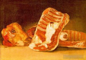 Francisco José de Goya y Lucientes œuvres - Nature morte à la tête de mouton