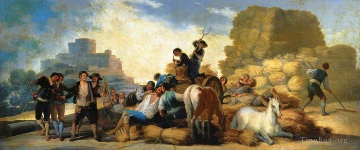 Francisco José de Goya y Lucientes Peinture à l'huile - L'été ou la récolte