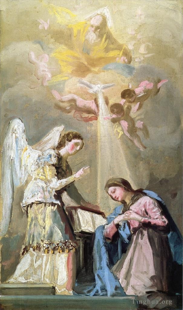 Francisco José de Goya y Lucientes Peinture à l'huile - L'Annonciation 1785