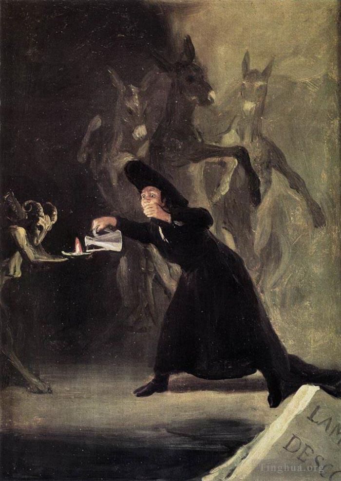 Francisco José de Goya y Lucientes Peinture à l'huile - L'homme ensorcelé