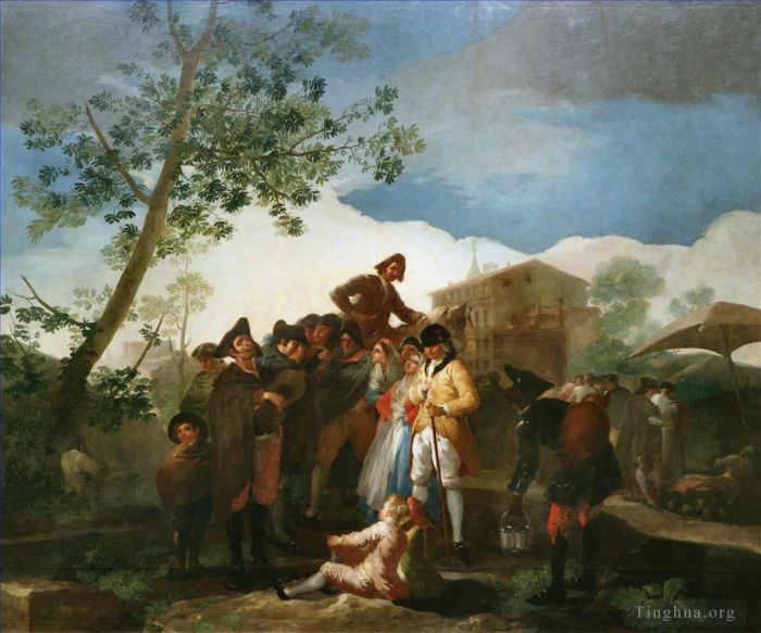 Francisco José de Goya y Lucientes Peinture à l'huile - Le guitariste aveugle