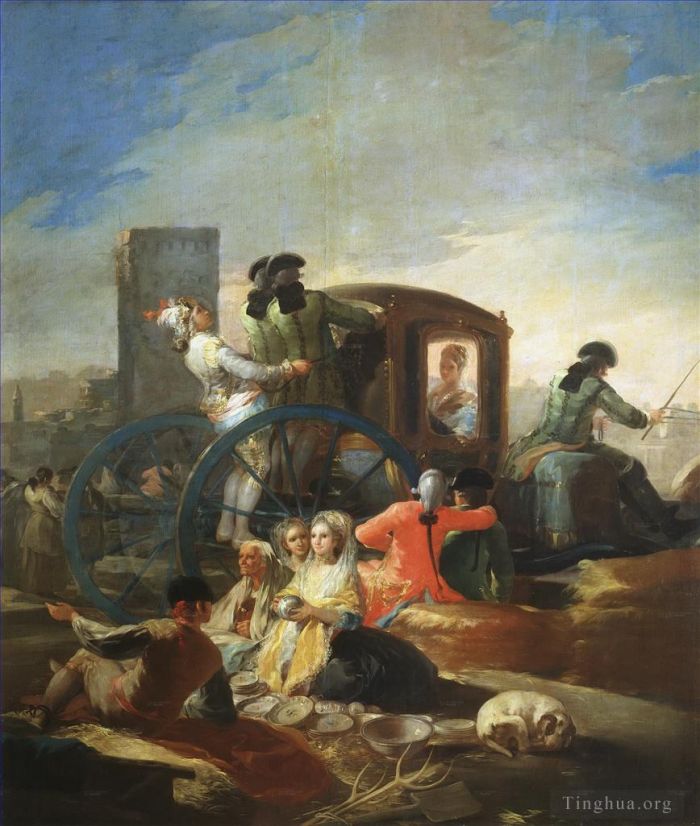 Francisco José de Goya y Lucientes Peinture à l'huile - Le vendeur de vaisselle