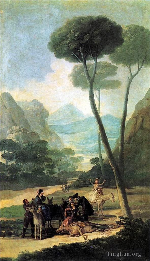 Francisco José de Goya y Lucientes Peinture à l'huile - La chute ou l'accident