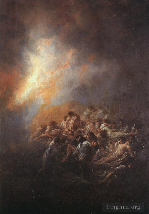 Francisco José de Goya y Lucientes Peinture à l'huile - Le feu