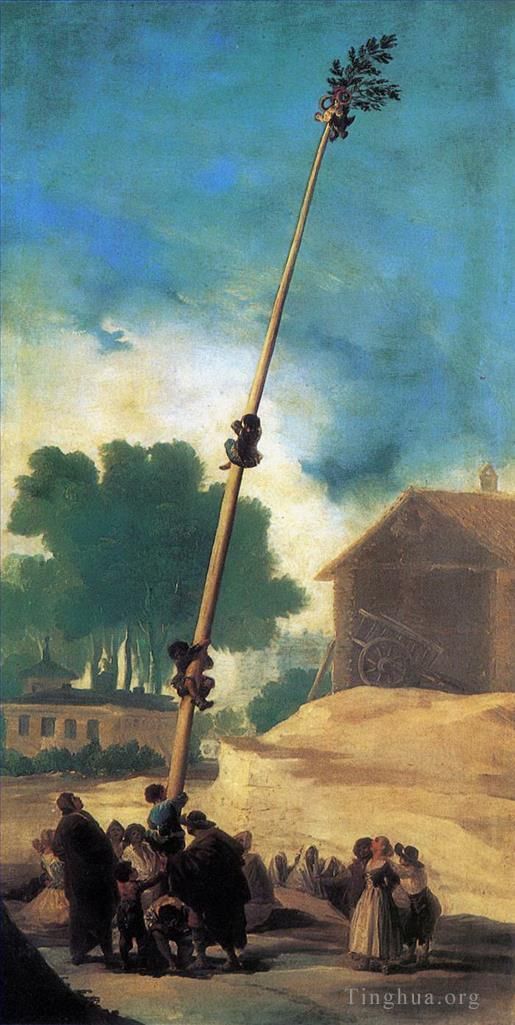 Francisco José de Goya y Lucientes Peinture à l'huile - Le pôle gras