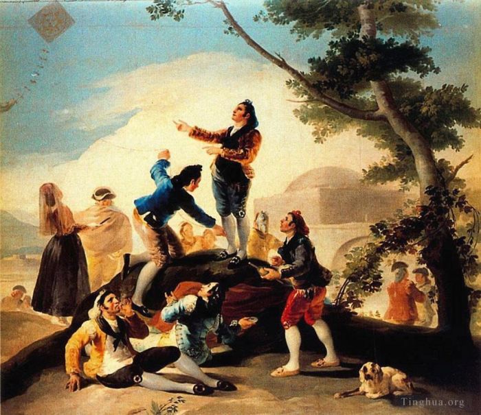 Francisco José de Goya y Lucientes Peinture à l'huile - Le cerf-volant