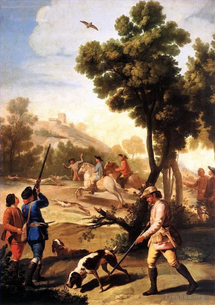 Francisco José de Goya y Lucientes Peinture à l'huile - Le tournage de cailles