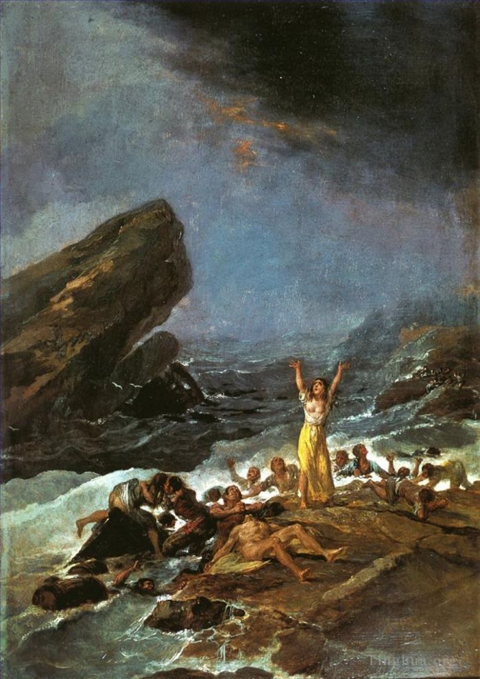 Francisco José de Goya y Lucientes Peinture à l'huile - Le naufrage