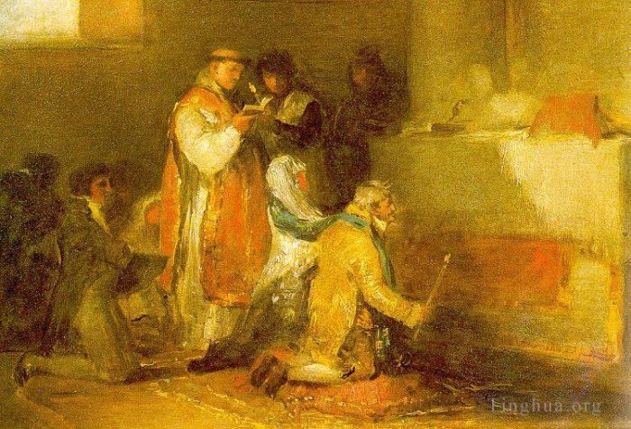 Francisco José de Goya y Lucientes Peinture à l'huile - Le couple mal assorti