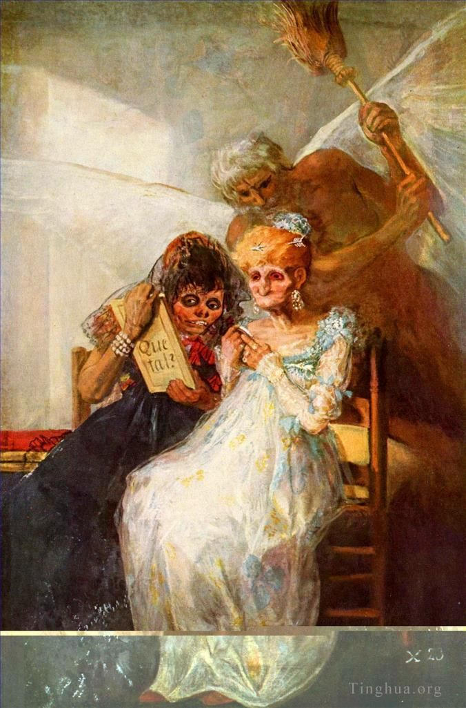 Francisco José de Goya y Lucientes Peinture à l'huile - Le temps des vieilles femmes