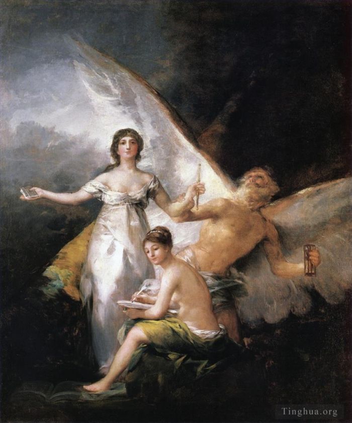 Francisco José de Goya y Lucientes Peinture à l'huile - La vérité sauvée par le temps