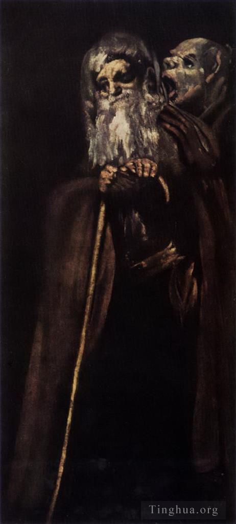 Francisco José de Goya y Lucientes Peinture à l'huile - Deux moines