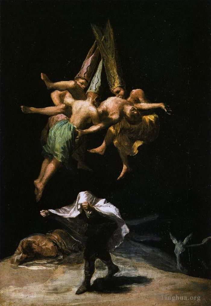 Francisco José de Goya y Lucientes Peinture à l'huile - Sorcières dans les airs