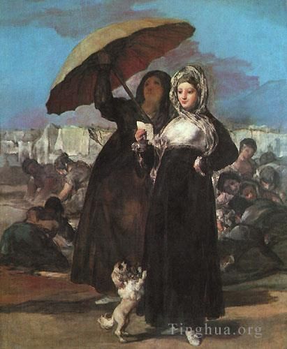 Francisco José de Goya y Lucientes Peinture à l'huile - Jeune Majas