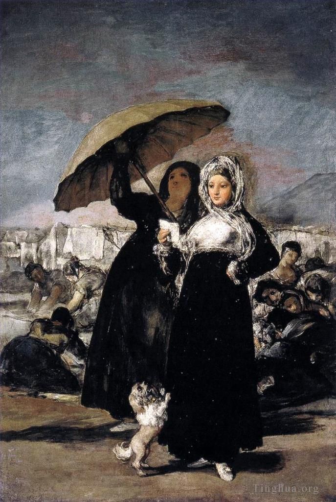 Francisco José de Goya y Lucientes Peinture à l'huile - Jeune femme avec une lettre