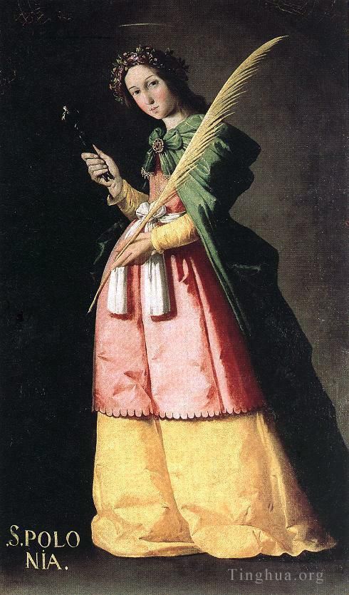 Francisco de Zurbaran Peinture à l'huile - Sainte Apollonie