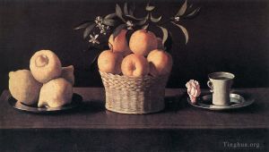 Francisco de Zurbaran œuvres - Nature morte aux citrons, oranges et roses