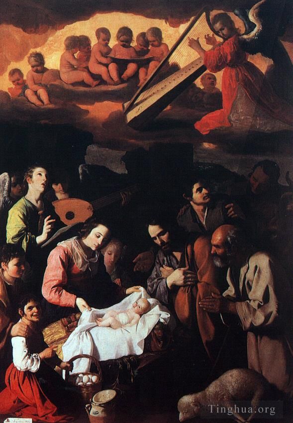 Francisco de Zurbaran Peinture à l'huile - L'Adoration des bergers