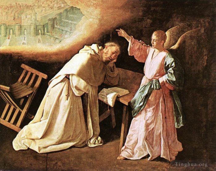 Francisco de Zurbaran Peinture à l'huile - La vision de saint Pierre de Nolasco