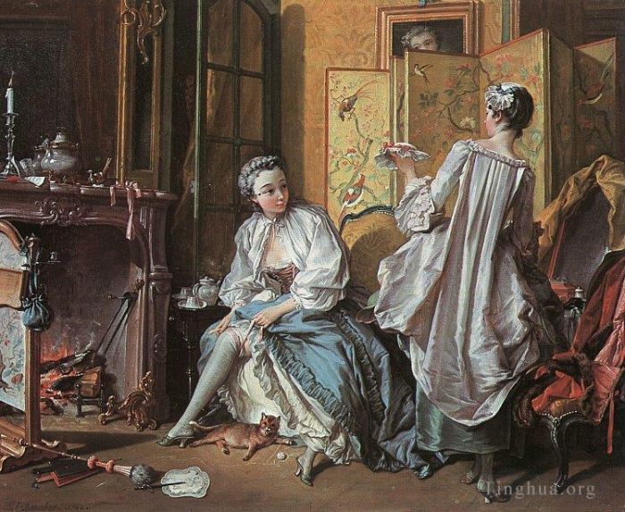 François Boucher Peinture à l'huile - La Toilette