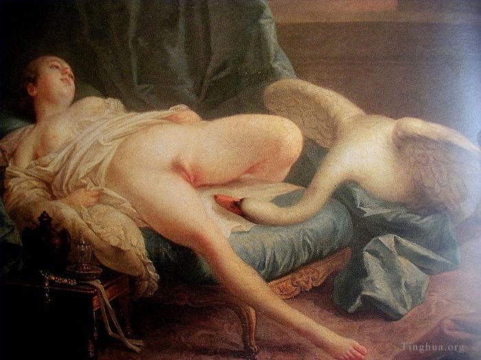 François Boucher Peinture à l'huile - Léda et le cygne