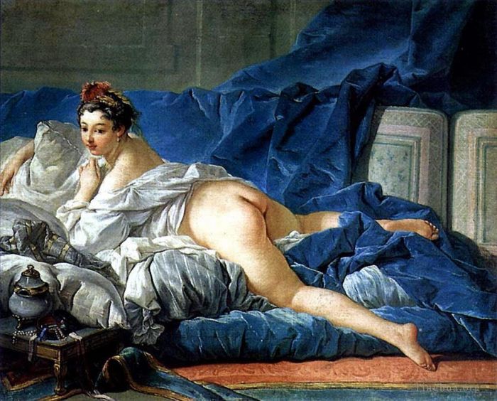 François Boucher Peinture à l'huile - L'odalisque