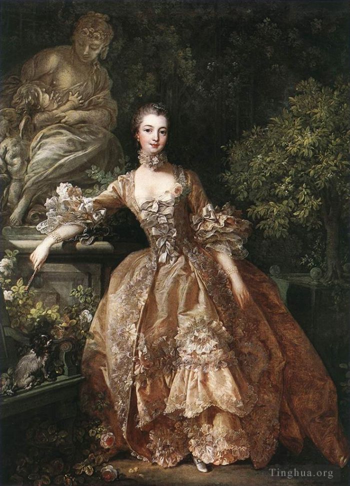 François Boucher Peinture à l'huile - Portrait de la Marquise de Pompadour