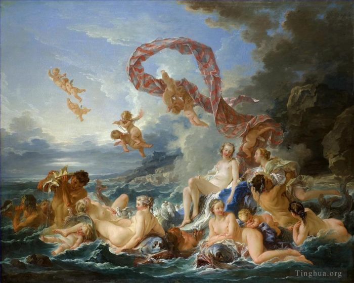 François Boucher Peinture à l'huile - La naissance et le triomphe de Vénus
