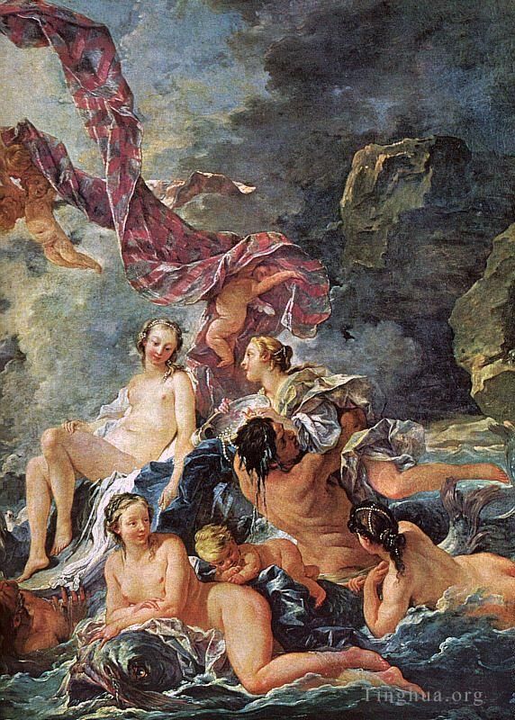 François Boucher Peinture à l'huile - Le triomphe de Vénus