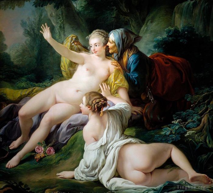 François Boucher Peinture à l'huile - Vertumne et Pomone 1740