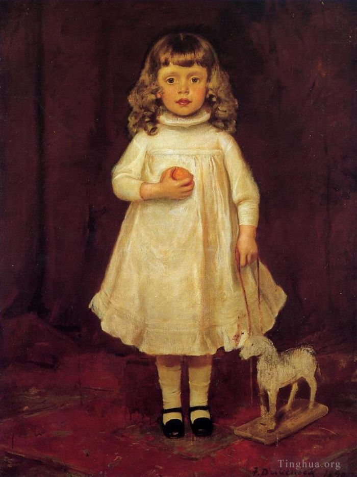 Frank Duveneck Peinture à l'huile - FB Duveneck en tant qu'enfant