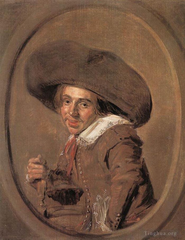 Frans Hals Peinture à l'huile - Un jeune homme au grand chapeau