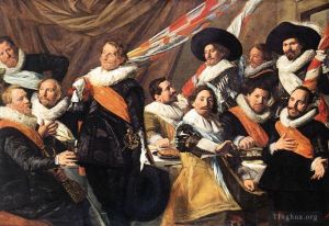 Frans Hals œuvres - Banquet des officiers de la compagnie de la garde civique de St George 1