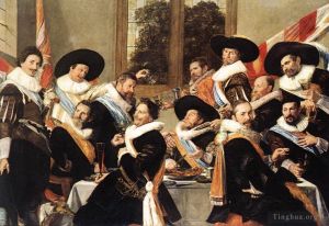 Frans Hals œuvres - Banquet des officiers de la compagnie de la garde civique de St George 2