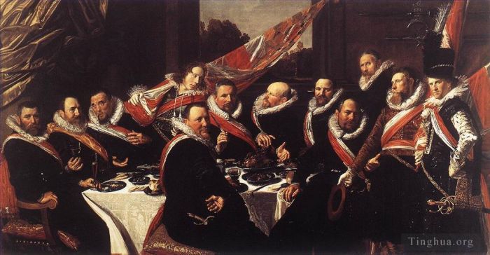 Frans Hals Peinture à l'huile - Banquet des officiers de la garde civique de St George