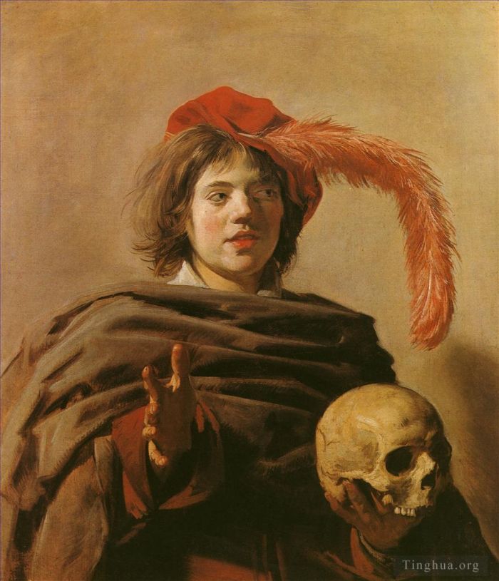 Frans Hals Peinture à l'huile - Garçon avec un crâne