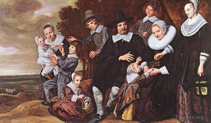 Frans Hals Peinture à l'huile - Groupe Familial Dans Un Paysage 1648