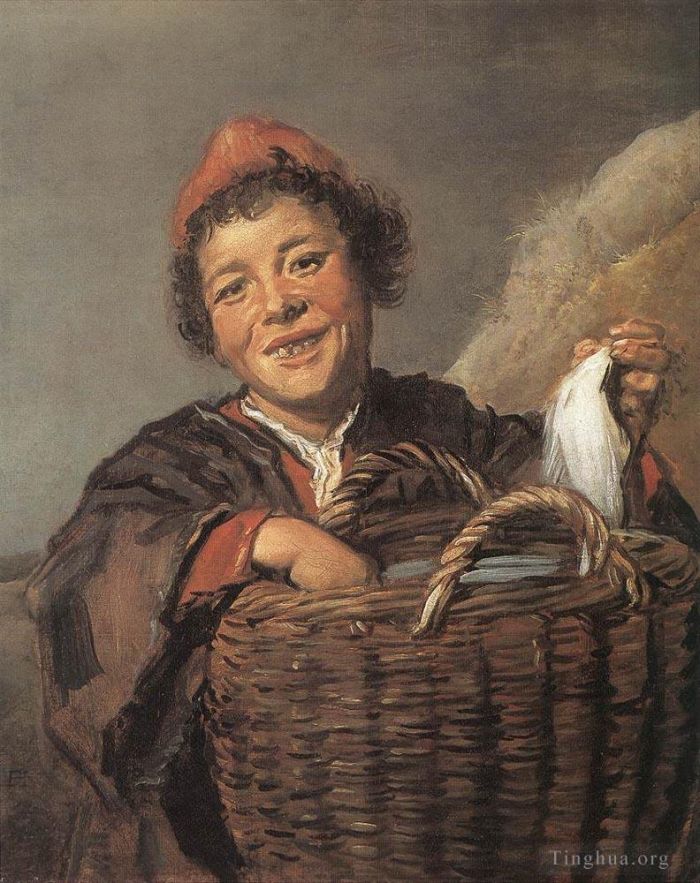 Frans Hals Peinture à l'huile - Garçon pêcheur