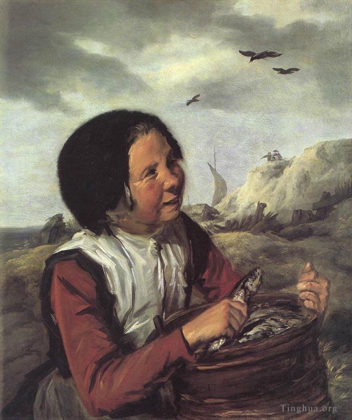 Frans Hals Peinture à l'huile - Fille de pêcheur
