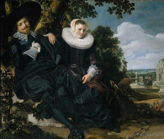 Frans Hals Peinture à l'huile - Portrait de mariage d'Isaac Massa et Beatrix van der Laen