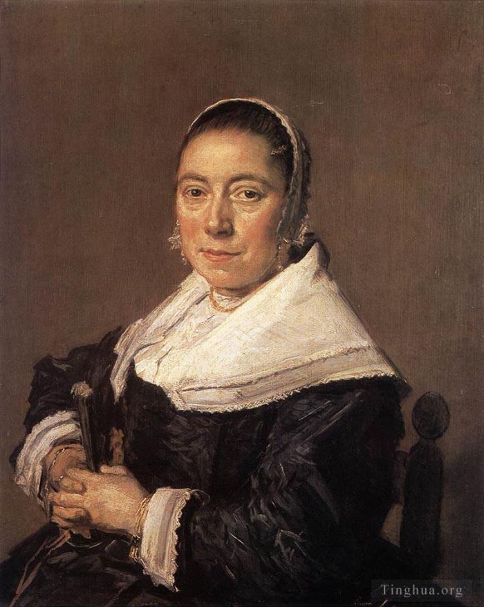 Frans Hals Peinture à l'huile - Portrait d'une femme assise vraisemblablement Maria Veratti