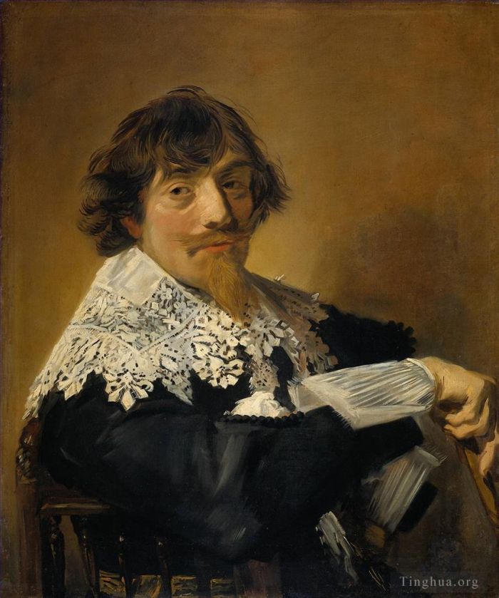 Frans Hals Peinture à l'huile - Portrait d'homme, peut-être Nicolaes Hasselaer