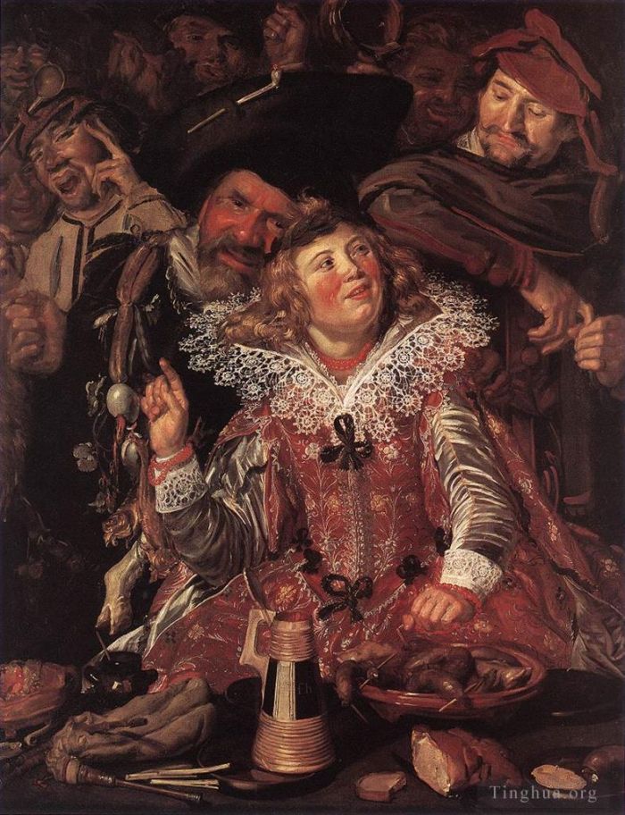 Frans Hals Peinture à l'huile - Fêtards du mardi gras