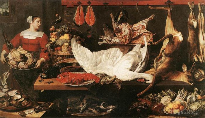 Frans Snyders Peinture à l'huile - Le garde-manger